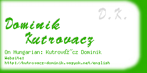 dominik kutrovacz business card